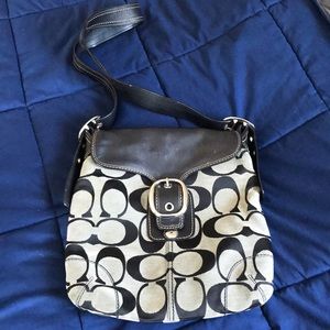 COACH black and grey crossbody. Like New!